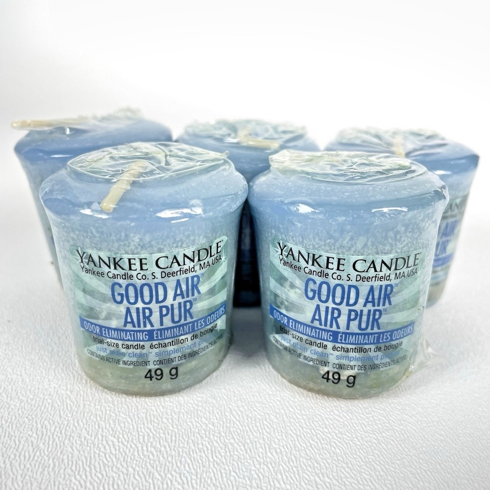Yankee Candle lot of 5 Good Air Odor Eliminating Just Plain Fresh Votive retired